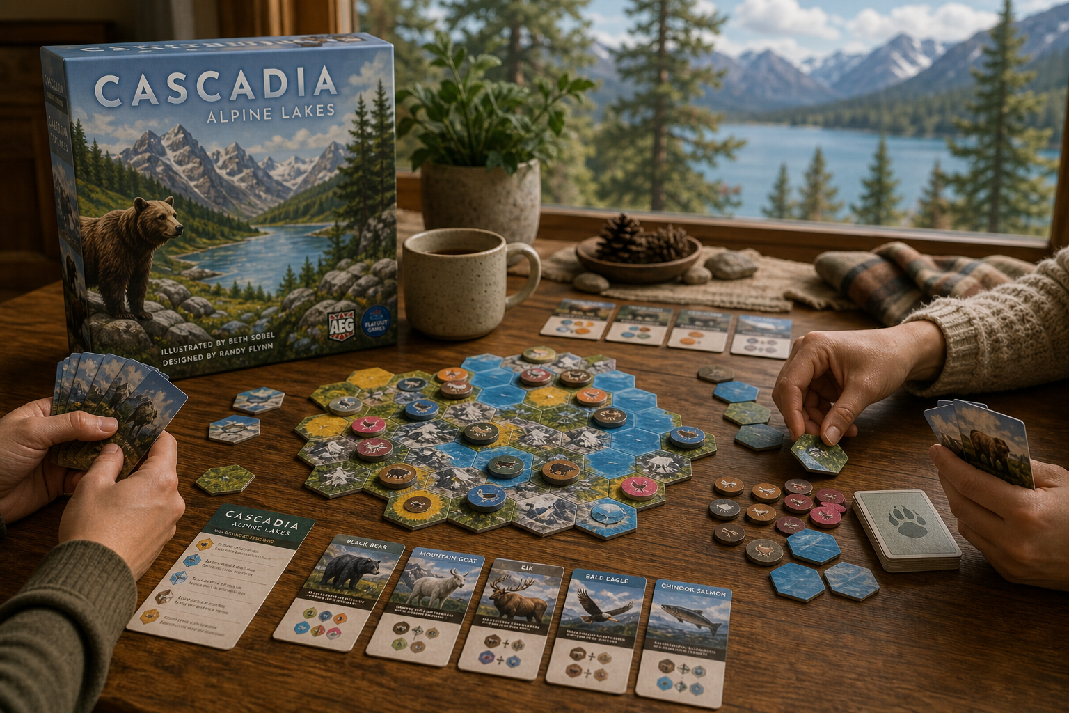 body image 1 4 Cascadia: Alpine Lakes, la hermosa continuación del juego de mesa Cascadia